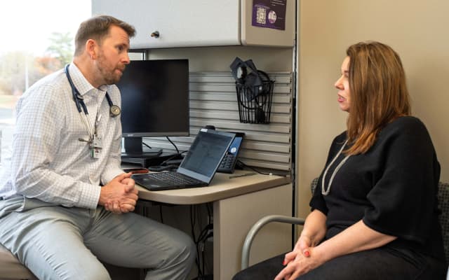 Kidney Specialists of Minnesota physician discussing advanced nephrology care with a patient.